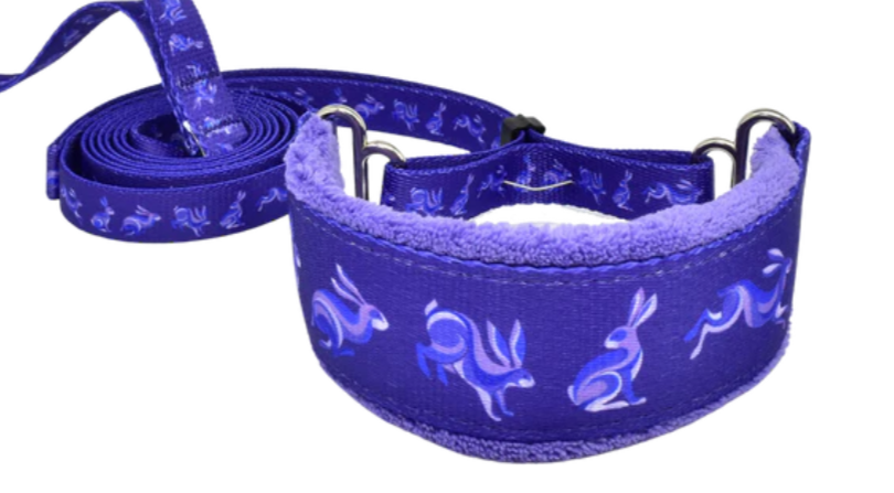 FuzzyWumpets Fleece Lined 4.5 Martingale Walking Leash Pro Mohs Pet Products