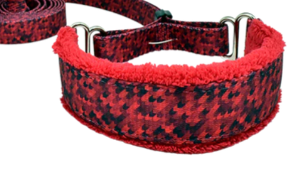 FuzzyWumpets Fleece Lined 4.5 Martingale Walking Leash Pro Mohs Pet Products